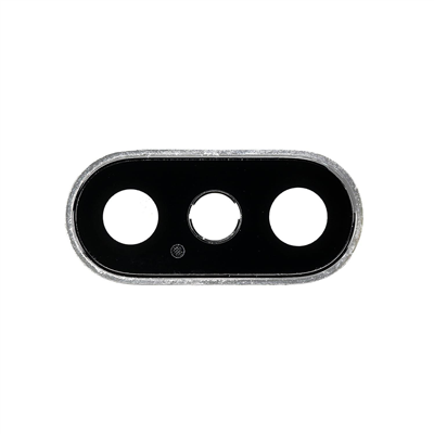 Cornice fotocamera posteriore e lente iPhone XS MAX Silver