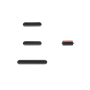 Pulsanti Volume+Mute+Power On/Off per iPhone 11 Neri