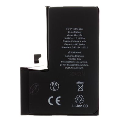 Batteria per iPhone 15 Pro Max 4422mAh Li-Ion (Bulk)