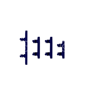 Set pulsanti laterali per iPhone 15 Pro/15 Pro Max Blu Titanio 