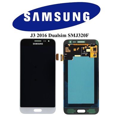 LCD ORIGINALE SAMSUNG J3 2016 DS BIANCO SMJ320F GH97-18414A