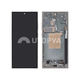 Galaxy S24 Ultra (S928B) Display a schermo intero grigio titanio con cornice