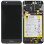 Lcd Con Frame e Batteria 02350VAS Honor 8 Originale Nero