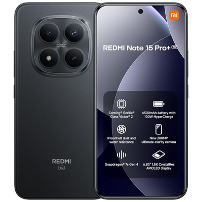 Xiaomi Redmi Note 15 Pro Plus 5G 8+256GB Nero - Brand