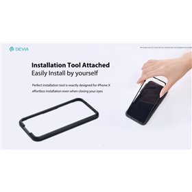 Pellicola vetro temperato Full 3D con  dima per iPhone X