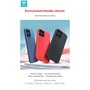 Cover in Silicone effetto seta per iPhone 12 Mini Rossa