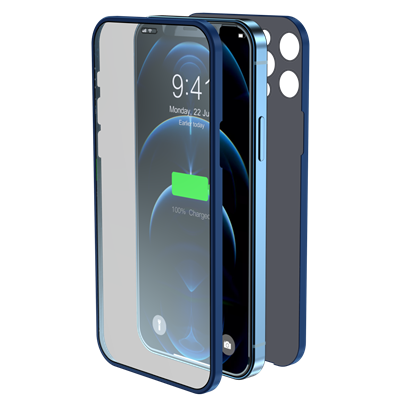Cover & Vetro Totale protezione per iPhone 12 Pro Blu