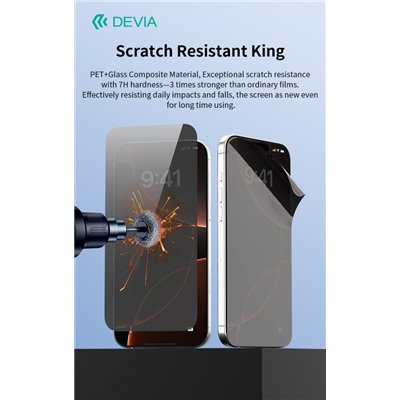 Pellicola frontale in vetro temperato flessibile Privacy per Plotter Ultra 7H HD 0,43 mm 10 pezzi