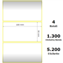White 100x50mm,1300 Et/Rotolo Z-2000D,3.9x2x1 Core,circonferenza 108mm