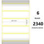 White 102x25mm,2340 Et/Rotolo Z-4000D, 4x1x1 Core, 6 Rolls