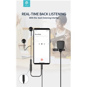 Microfono per Smartphone a filo con connettore Jack 3,5mm