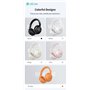 Lite1 Cuffie Over-Ear Wireless ad Alta Autonomia con Audio AAC e Ricarica Type-C Bianche