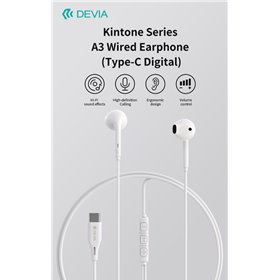 Auricolari A3 Digital filo con connettore Tipo-C compatibile Android e Apple Bia