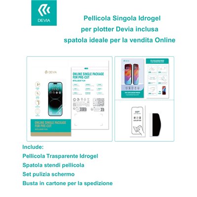 Pellicola Singola Idrogel per plotter Devia inclusa spatola