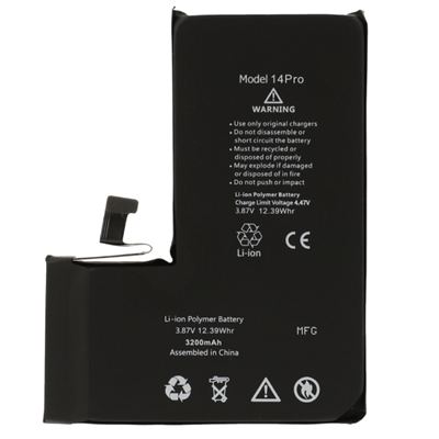 IP 14 Pro Batteria Diagnostica 3200 mAh Nero S+