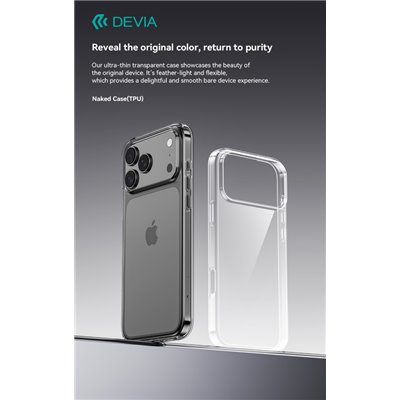 Custodia antiurto trasparente per iPhone 17 Pro Max