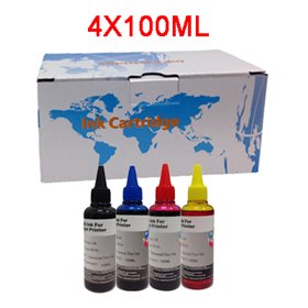 5X100ml Kit inchiostri universali 2xNero 1xCiano 1xMagenta 1xGiallo