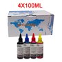 5X100ml Kit inchiostri universali 2xNero 1xCiano 1xMagenta 1xGiallo
