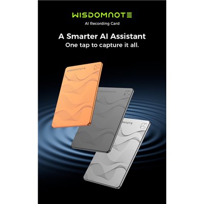 WISDOMUSE NOTE â€“ Dispositivo AI per Registrazione, Traduzione Globale e Sintesi Intelligente Grigio