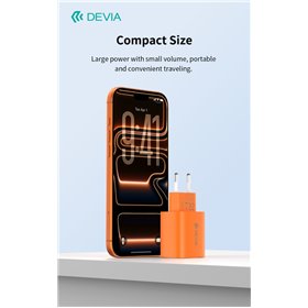 Ultra6 GaN Fast Charger PD 40W / EU 60W â€“ USB-C Ricarica Rapida Arancione