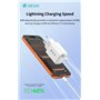 Ultra6 GaN Fast Charger PD 40W / EU 60W â€“ Con Cavo incluso USB-C Ricarica Rapida Bianco