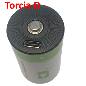 Batterie D Ricaricabili USBâ€‘C 1.5V 7200mWh 4200mAh â€“ Confezione da 2