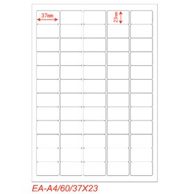 Etichette adesivo formato A4 165g 37*23mm n.60 etichette/foglio (conf.100foglio)