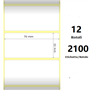 White 70x32mm,2100 Et/Rotolo Z-1000D,2.8x1.3x1Core ,12 Rolls