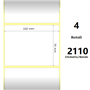 White 102x76mm,2110 Et/Rotolo Z-1000D, 4x3x3 Core ,4 Rolls