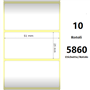 White 51x25mm,5860 Et/Rotolo Z-1000D, 2x1x3 Core ,10 Rolls
