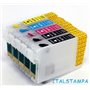 Cartuccia ricaricabile vuota per Epson T1814 giallo con chip autoreset