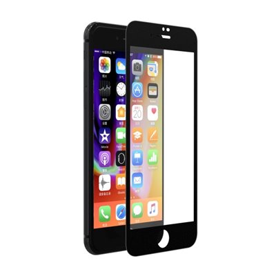 Pellicole Protezione Pellicola Vetro temperato Full 0.18 mm per iPhone 7 / 8 Nera
