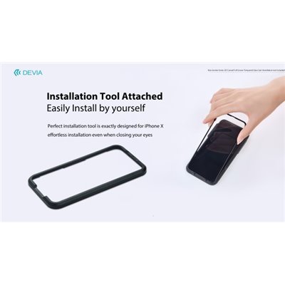 Pellicole Protezione Pellicola vetro temperato Full 3D con  dima per iPhone X
