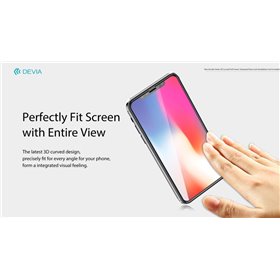 Pellicole Protezione Vetro temperato 3D invisibile e antipolvere per iPhone X