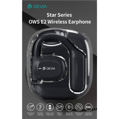 Microfoni & Auricolari Auricolari TWS-OWS E2 EM043 Padiglioni esterni Blu Notte