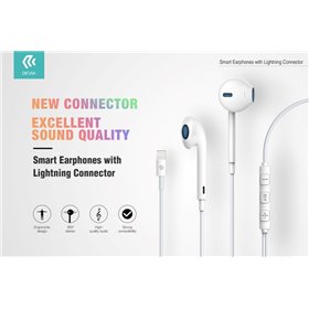 Microfoni & Auricolari Auricolari per iPhone Lightning Bluetooth con controlli