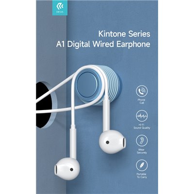Microfoni & Auricolari Auricolari A1 Digital filo con connettore Tipo-C Bianchi