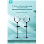 Supporti e Accessori Supporto smartphone e luce regolabile 8 pollici Nero