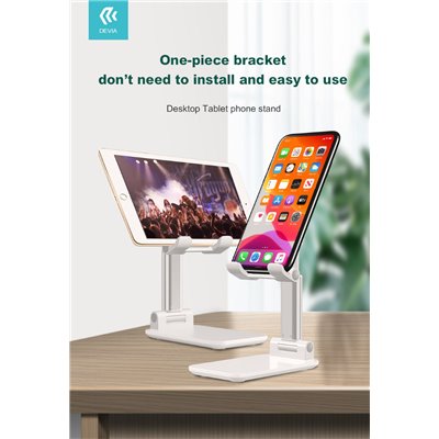 Supporti e Accessori Supporto Regolabile a libro per Tablet e Smartphone Bianco