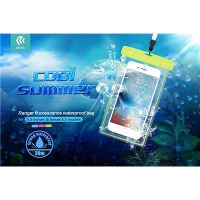 Supporti e Accessori Custodia Smartphone 5.5 Fluo Waterproof fino 30 Metri Rosa