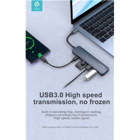 Adattatori & Varie HUB 5 in 1 da Tipo-C a Lettore card Usb 3 e carica PD