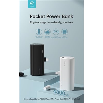 Power Bank Mini Power Bank 20W 5000mah attacco diretto Lightning Apple