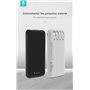 Power Bank Powerbank Kintone V2 10.000 mAh con 4 Cavi M-L-C Bianco