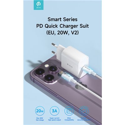 Carica Batterie Carica batteria rapido PD 20W con Cavo Tipo-C a Lightning