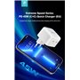 Carica Batterie Alimentatore carica rapida GaN uscite Tipo-C x2 45W Bianc