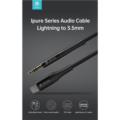 Cavi ConnettivitÃ  Cavo Audio placato oro da Lightning Apple a Jack 3.5mm L.1mt