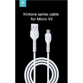 Cavi ConnettivitÃ  Kintone Cavo Micro Usb 5V 2.1A 1Mt Carica e dati Bianco