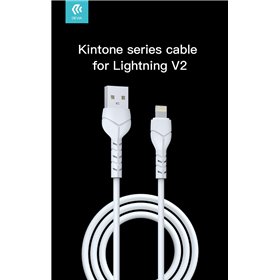 Cavi ConnettivitÃ  Kintone Cavo Lightning Apple 5V 2.1A 1M Carica e dati Bianco