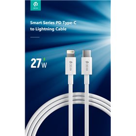 Cavi ConnettivitÃ  Cavo in Nylon Carica rapida PD Tipo-C Lightning 3A - 2 metri