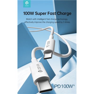 Cavi ConnettivitÃ  Cavo per carica rapida PD da Tipo-C a Tipo-C 100W 5A 1.5 mt